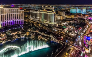 Las Vegas strip night view