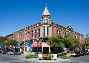 Historic building in downtown Ellensburg, Washington, showcasing efforts towards sustainability under Cumming Group's guidance.